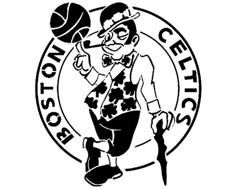 boston celtics logo black and white